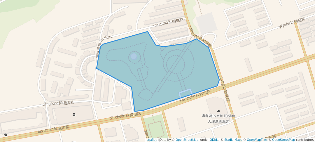 walking in 明珠广场 map in Da Li Bai Zu Zi Zhi Zhou