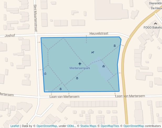 walking in Mertersempark map in Breda