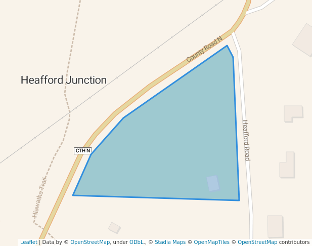 walking in Thiesen Park map in Tomahawk