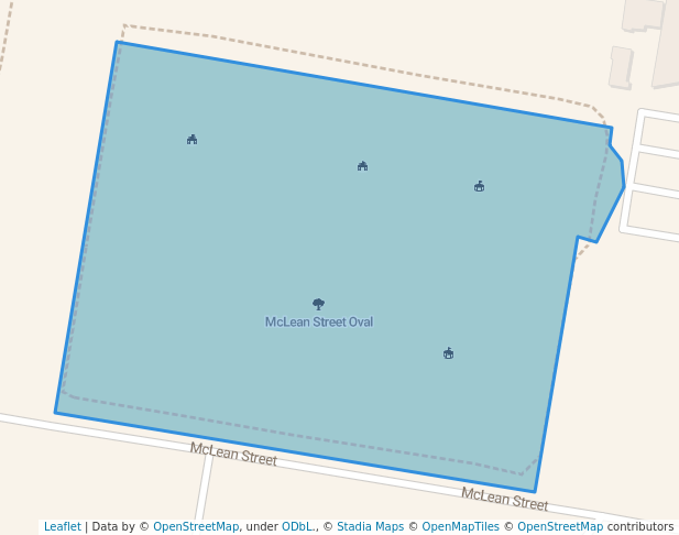 walking in McLean Street Oval map in Coffs Harbour