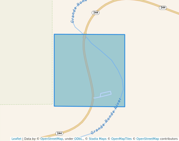 walking in Red Bridge State Wayside map in La Grande