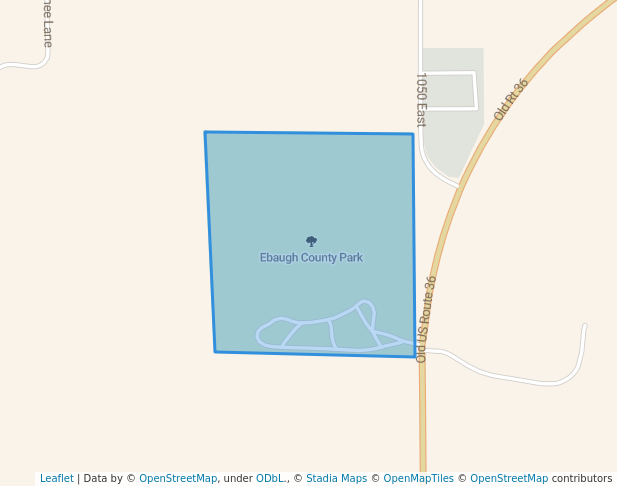 walking in Ebaugh County Park map in Winchester