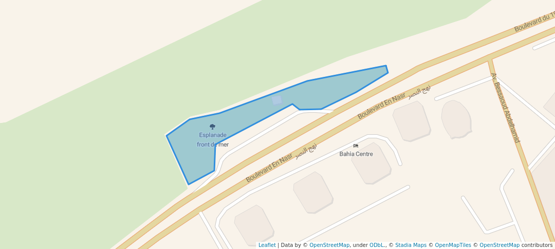 walking in Esplanade front de mer map in Oran