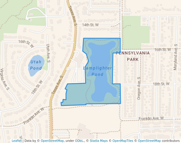 walking in Lamplighter Park map in St. Louis Park