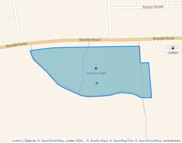 walking in Zola Eco Park map in Soweto