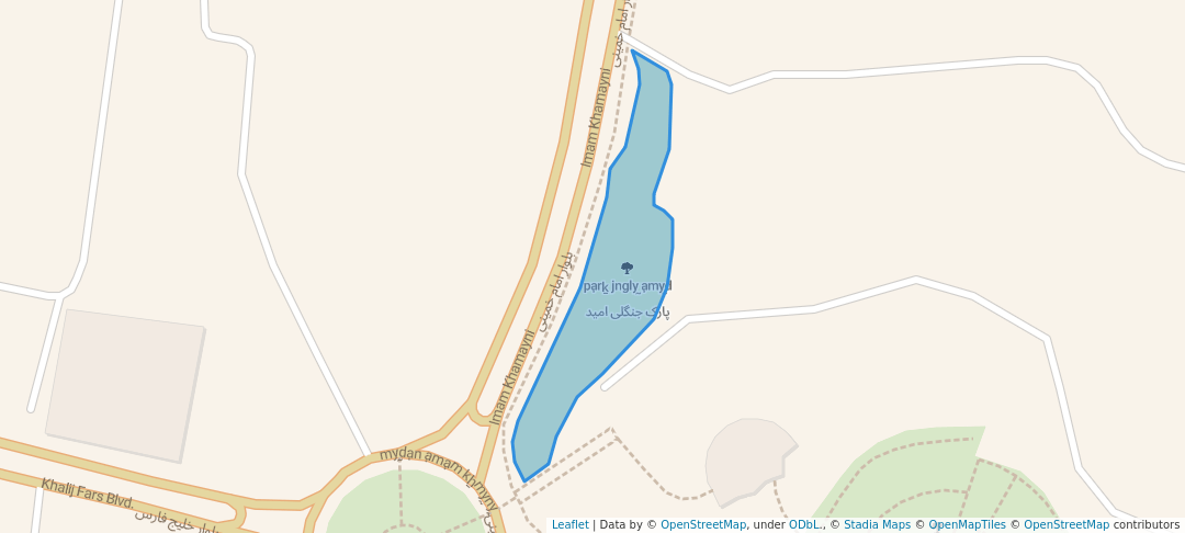 walking in پارک جنگلی امید map in Alishahr