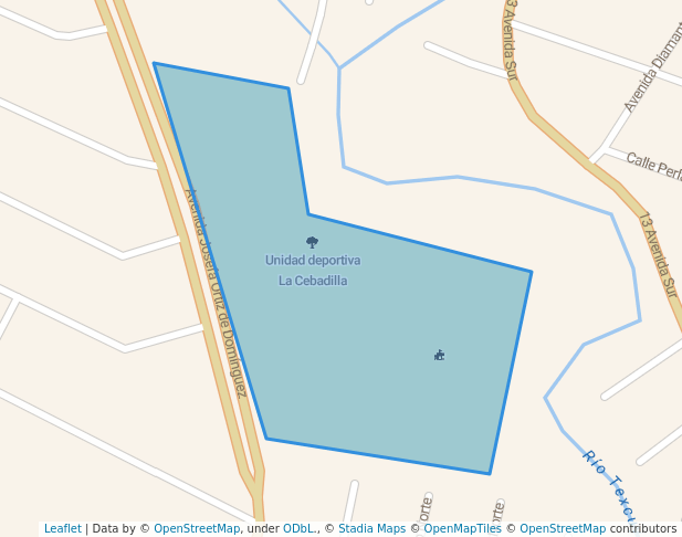 walking in Unidad deportiva La Cebadilla map in Tapachula