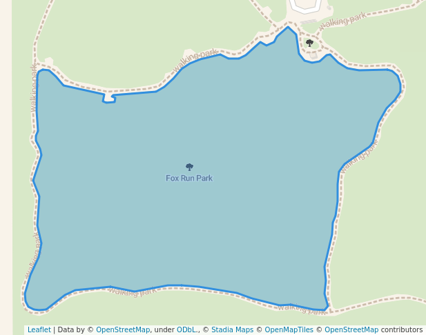 walking in Fox Run Park map in Thayne