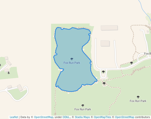walking in Fox Run Park map in Thayne