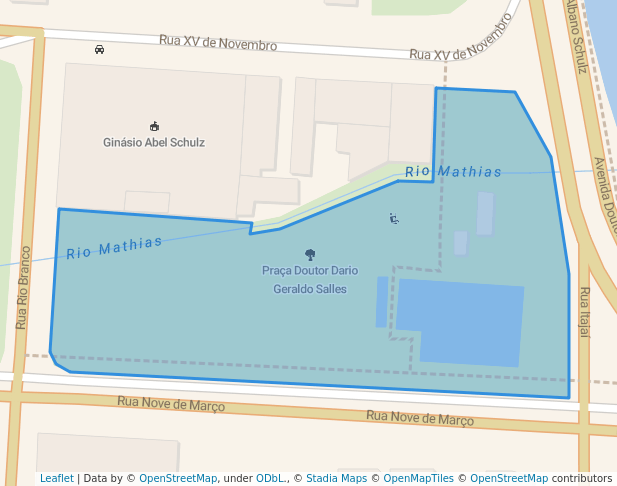walking in Praça Doutor Dario Geraldo Salles map in Joinville