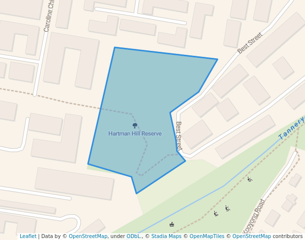 Hartman Hill Reserve in Lane Cove | Map and Routes