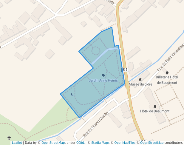 walking in Jardin Anne Heinis map in Valognes