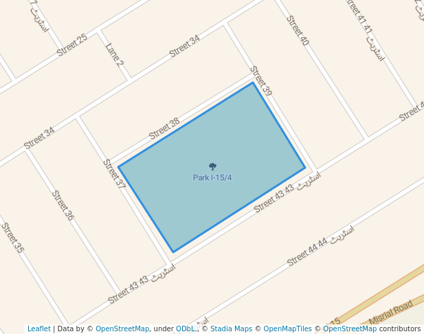 walking in Park I-15/4 map in Islamabad