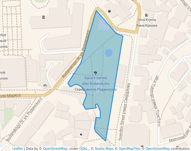 Square named after Rudanskoho