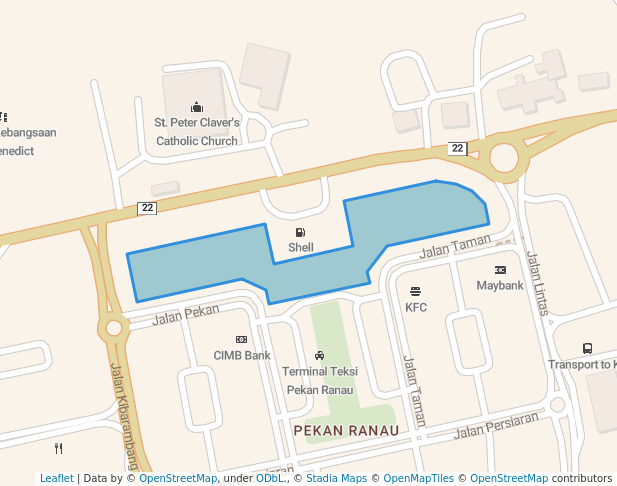 walking in Taman Awam Rock Garden map in Ranau