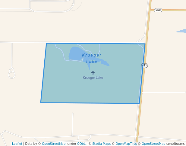 walking in Krueger Lake map in Madison