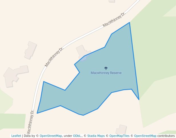 walking in Macwhinney Reserve map in Drury