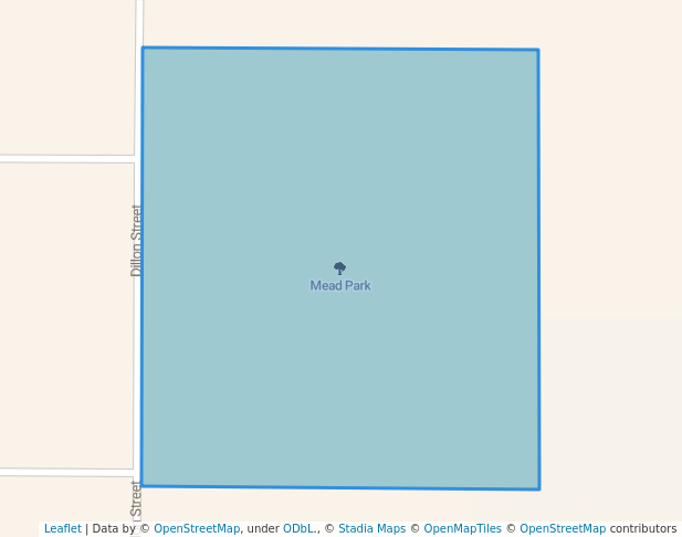 walking in Mead Park map in White Bear Lake