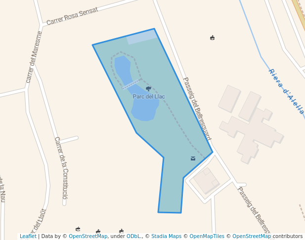 walking in Parc del Llac map in El Masnou
