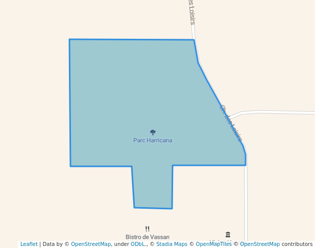 walking in Parc Harricana map in Val-d'Or