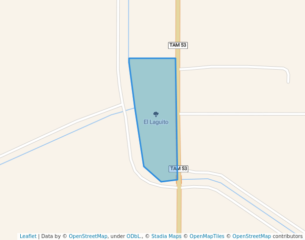 walking in El Laguito map in Valle Hermoso