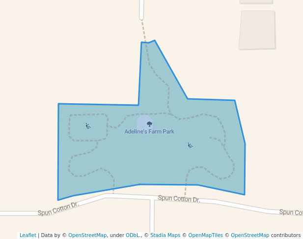 walking in Adeline's Farm Park map in Winchester