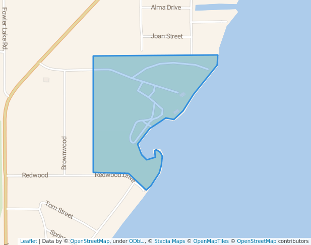 walking in Otsego Lake County Park map in Gaylord