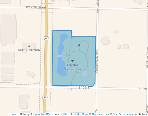 walking in Sharon J. Sheffield Park map in Lynn Haven