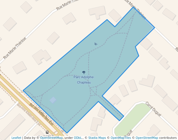 walking in Parc Adolphe-Chapleau map in Sainte-Thérèse