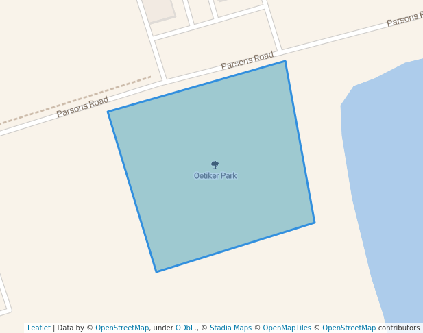 walking in Oetiker Park map in New Tecumseth