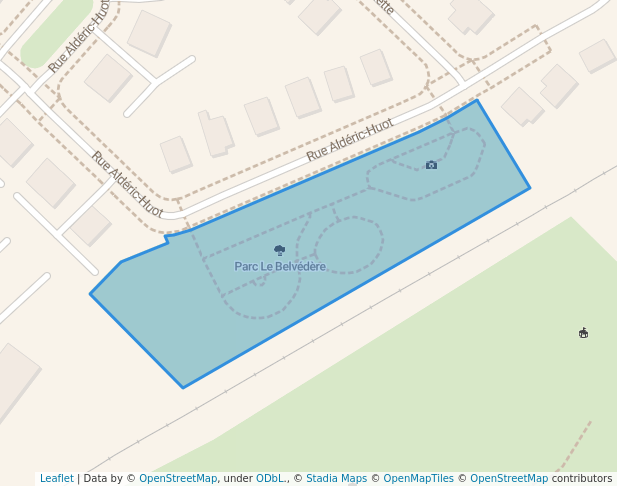 walking in Parc Le Belvédère map in Sainte-Thérèse