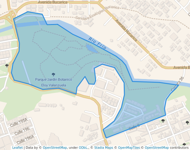 walking in Parque Jardin Botanico Eloy Valenzuela map in Floridablanca