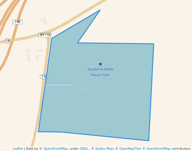 walking in Sundance White Ranch Park map in Sundance