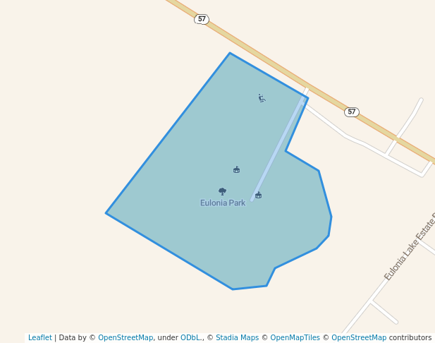 walking in Eulonia Park map in Townsend