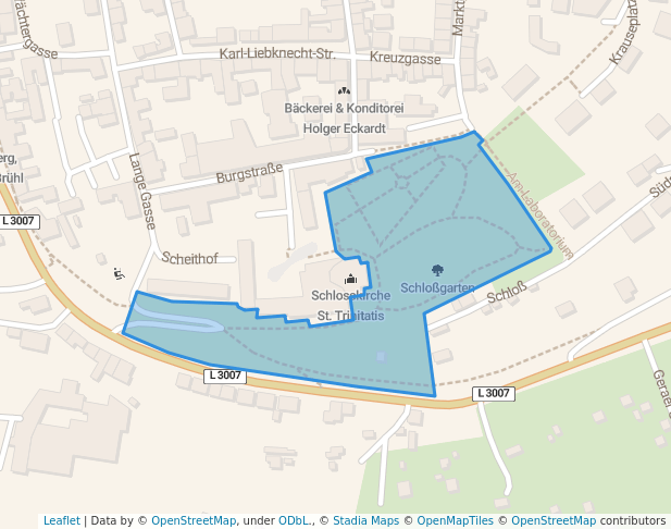 Schloßgarten in Eisenberg | Map and Routes