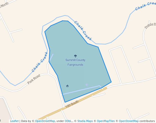 walking in Summit County Fairgrounds map in Coalville