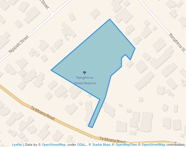 walking in Rangihiroa Street Reserve map in Waikanae Beach