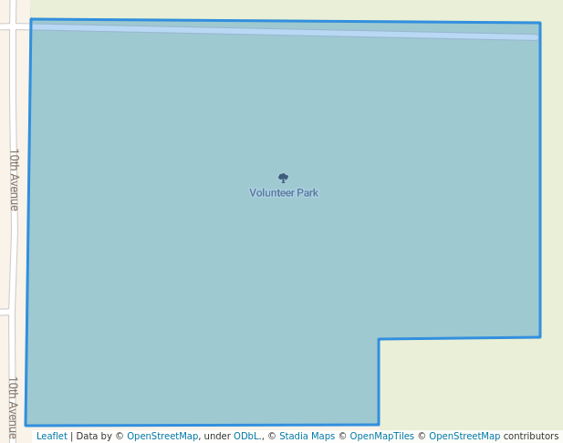 walking in Volunteer Park map in Spirit Lake