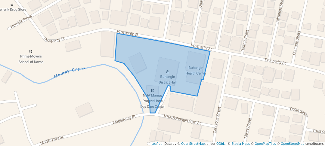 walking in Buhangin District Compound map in Davao City