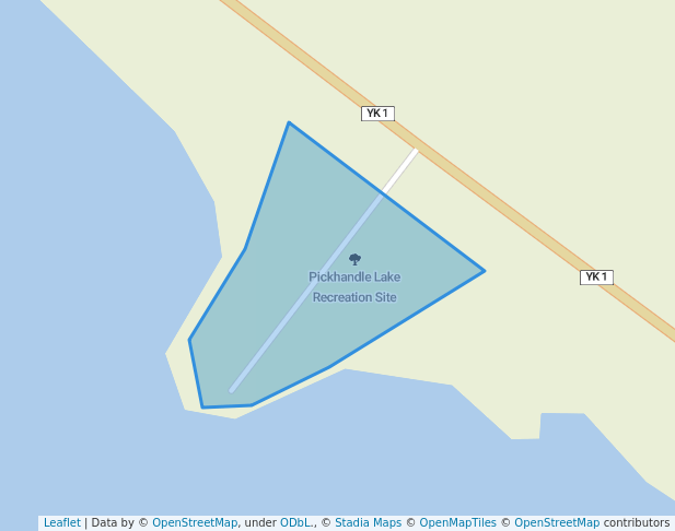 walking in Pickhandle Lake Recreation Site map in Beaver Creek
