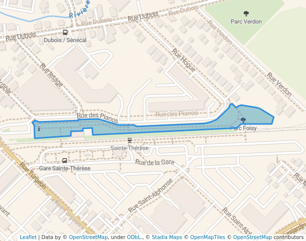 walking in Parc Foisy map in Sainte-Thérèse