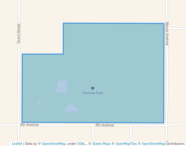 walking in Penrose Park map in Penrose