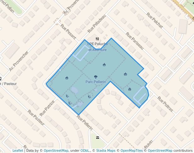 walking in Parc Pellerin map in Boisbriand