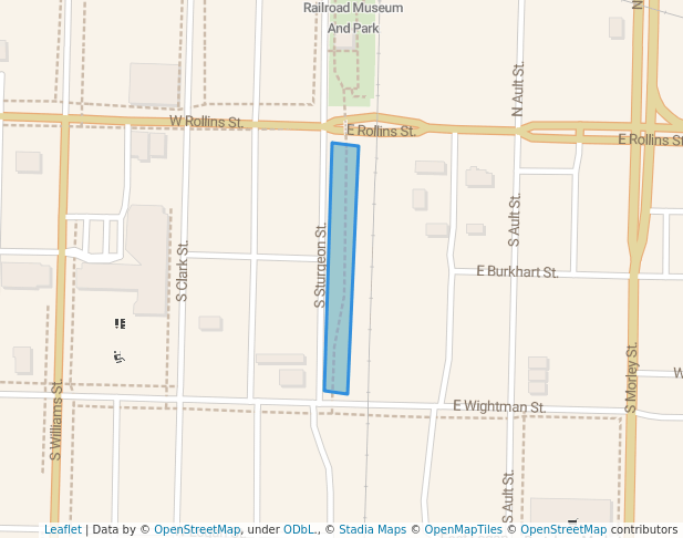 walking in Depot Park Wildlife Area map in Moberly