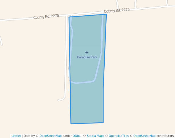 walking in Paradise Park map in Moberly