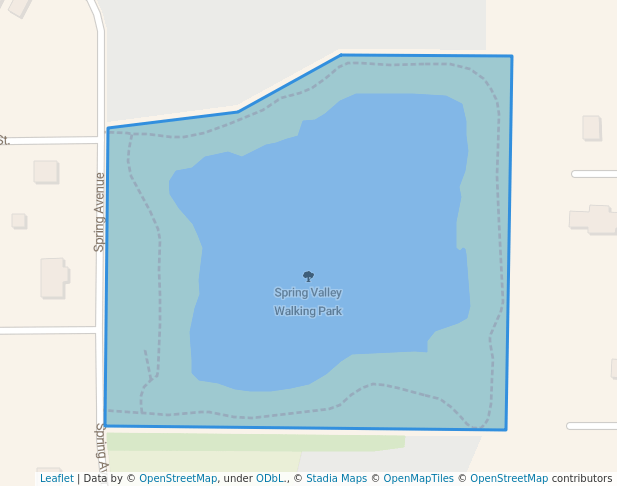 walking in Spring Valley Walking Park map in Panama City