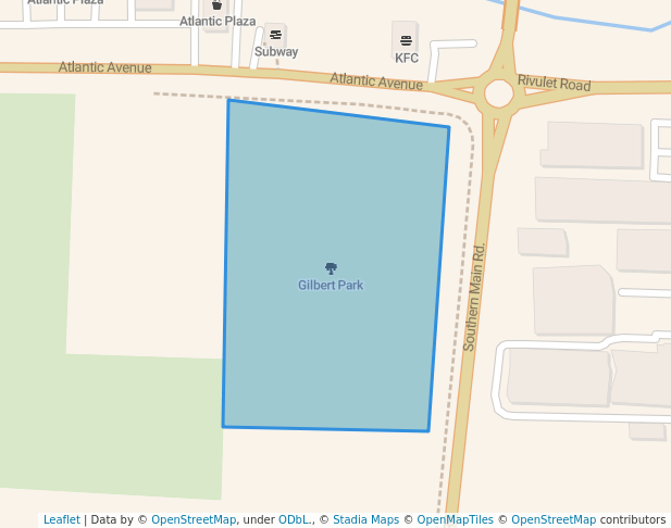 walking in Gilbert Park map in Couva