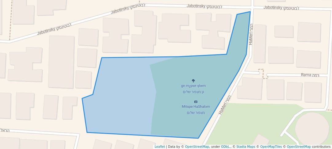 walking in גן מצפור שלום map in Giv'atayim