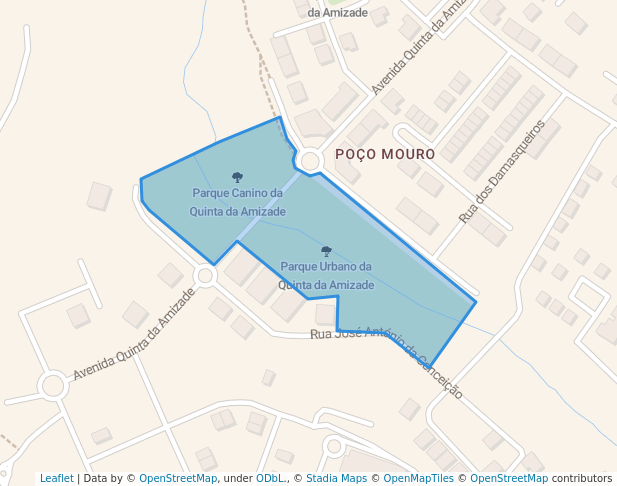 walking in Parque Urbano da Quinta da Amizade map in Setúbal