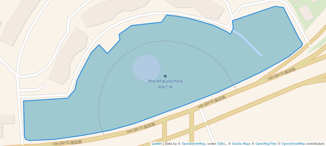 walking in 风车广场 map in Da Li Bai Zu Zi Zhi Zhou